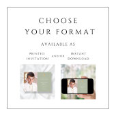 Elegant Sage Green Foto Boy First Communion Einladung