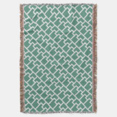 Elegant Sage Green Geometric Pattern Decke (Vorderseite Vertikal)