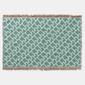 Elegant Sage Green Geometric Pattern Decke (Vorderseite)