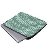 Elegant Sage Green Geometric Pattern Laptopschutzhülle (Vorne Knopf)