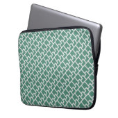 Elegant Sage Green Geometric Pattern Laptopschutzhülle (Vorderseite Links)