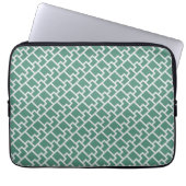 Elegant Sage Green Geometric Pattern Laptopschutzhülle (Vorderseite)