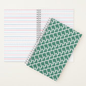 Elegant Sage Green Geometric Pattern Notizblock (Innen)