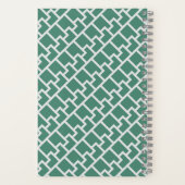 Elegant Sage Green Geometric Pattern Notizblock (Rückseite)