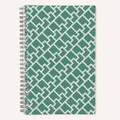 Elegant Sage Green Geometric Pattern Notizblock (Vorderseite)