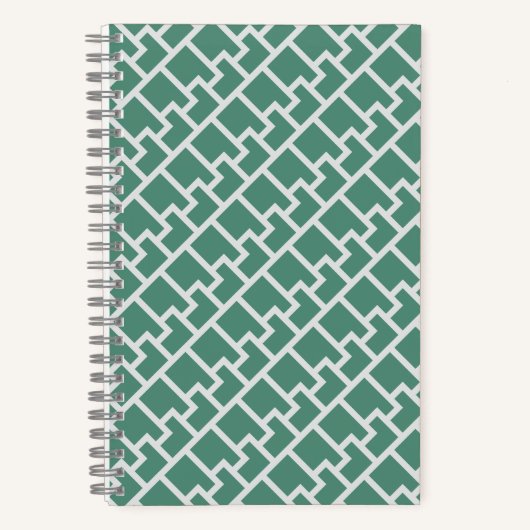 Elegant Sage Green Geometric Pattern Notizblock (Vorderseite)