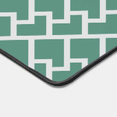 Elegant Sage Green Geometric Pattern Schreibtischunterlage (Ecke)