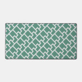 Elegant Sage Green Geometric Pattern Schreibtischunterlage (Vorderseite)