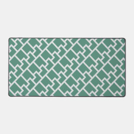 Elegant Sage Green Geometric Pattern Schreibtischunterlage