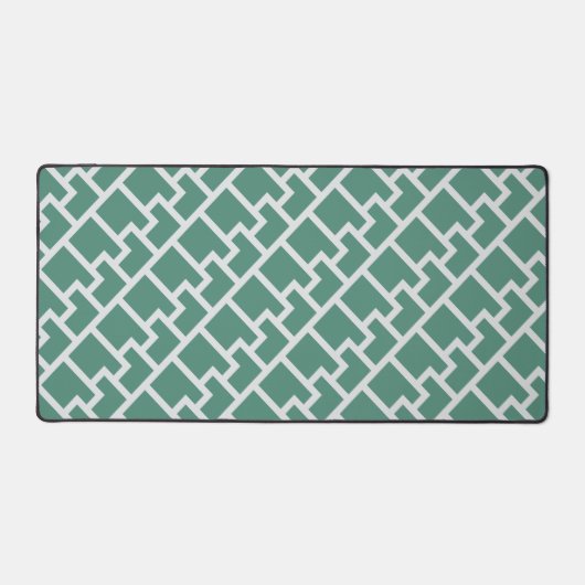 Elegant Sage Green Geometric Pattern Schreibtischunterlage (Vorderseite)