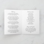 Elegant Sage Green Greenery Eukalyptus Funeral Programm (Innenseite)