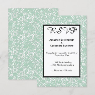 ELEGANT SAGE GREEN LACE UAWG EINLADUNG