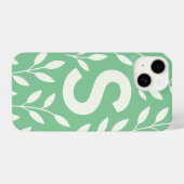 “Elegant Sage Green Leaf Phone Case with Trendy iPhone Hülle (Rückseite (Horizontal))