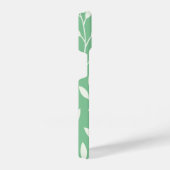 “Elegant Sage Green Leaf Phone Case with Trendy iPhone Hülle (Rechte Seite)