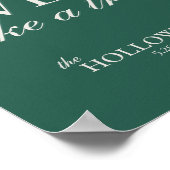 Elegant Sage Green Love is Sweet Wedding Dessert Poster (Ecke)