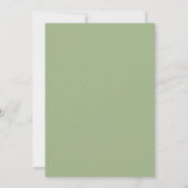 Elegant Sage Green Minimalist Modern Einladung (Rückseite)