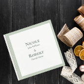 Elegant Sage Green Minimalist Wedding Guest Book Notizblock
