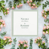 Elegant Sage Green Minimalist Wedding Guest Book Notizblock