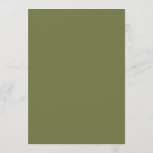 Elegant Sage Green Minimalist Wedding Welcome Programm (Rückseite)