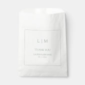 Elegant Sage Green Monogram Vielen Dank für Ihre H Geschenktütchen (Vorderseite)