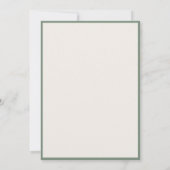 Elegant Sage Green Old Money Wedding Einladung (Rückseite)