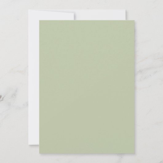 Elegant Sage Green Peony Floral Save the Date Card Einladung (Rückseite)