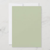 Elegant Sage Green Peony Wedding Invitation Einladung (Rückseite)