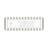 Elegant Sage Green Religious Cross Address (Vorne)