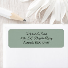 Elegant Sage Green Return Address