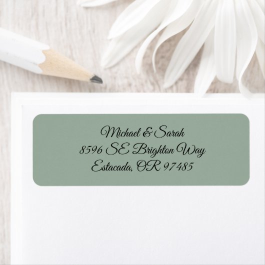 Elegant Sage Green Return Address (Insitu)