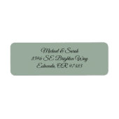 Elegant Sage Green Return Address (Vorne)