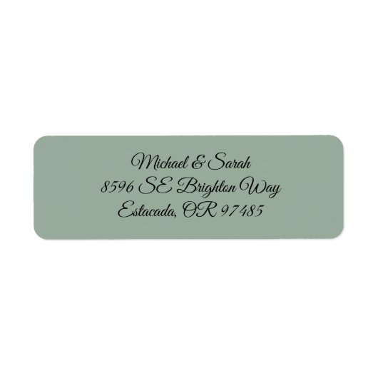 Elegant Sage Green Return Address (Vorne)