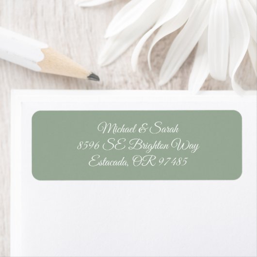 Elegant Sage Green Return Address (Insitu)