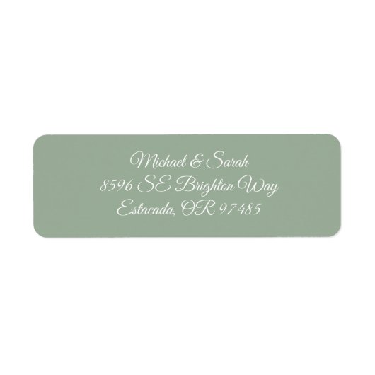 Elegant Sage Green Return Address (Vorne)