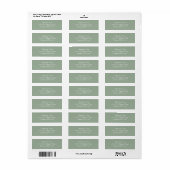 Elegant Sage Green Return Address (Vorne)