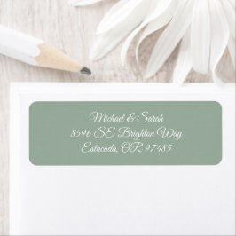 Elegant Sage Green Return Address