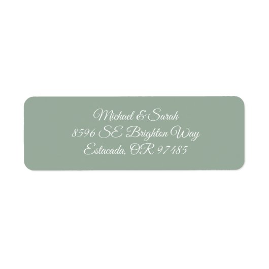 Elegant Sage Green Return Address (Vorne)