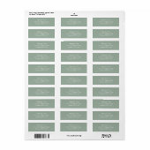 Elegant Sage Green Return Address (Vorne)