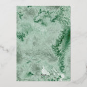 Elegant Sage Green Rose Blumensaft 16 Party Folieneinladung (Rückseite)