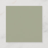 Elegant Sage Green & Rose Pink Wedding Response Begleitkarte (Rückseite)