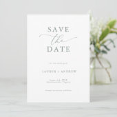 Elegant Sage Green Save the Date Einladung (Stehend Vorderseite)