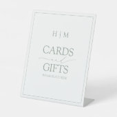 Elegant Sage Green Script Monogram Cards & Gifts Sockelschild (Vorderseite)