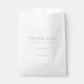 Elegant Sage Green Thank You Wedding Geschenktütchen (Vorderseite)