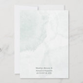 Elegant Sage Green Watercolor Foliage Wedding Einladung (Rückseite)