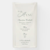 Elegant Sage Green Wedding Bar Menu Banner (Vertikal)