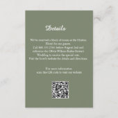 Elegant Sage Green Wedding Details Enclosure Card Begleitkarte (Vorderseite)