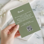 Elegant Sage Green Wedding Details Enclosure Card Begleitkarte