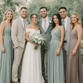 Elegant Sage Green Wedding Dress Code Card Einladung