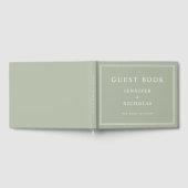 Elegant Sage Green Wedding Gästebuch (Voll)