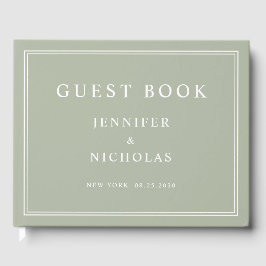 Elegant Sage Green Wedding Gästebuch